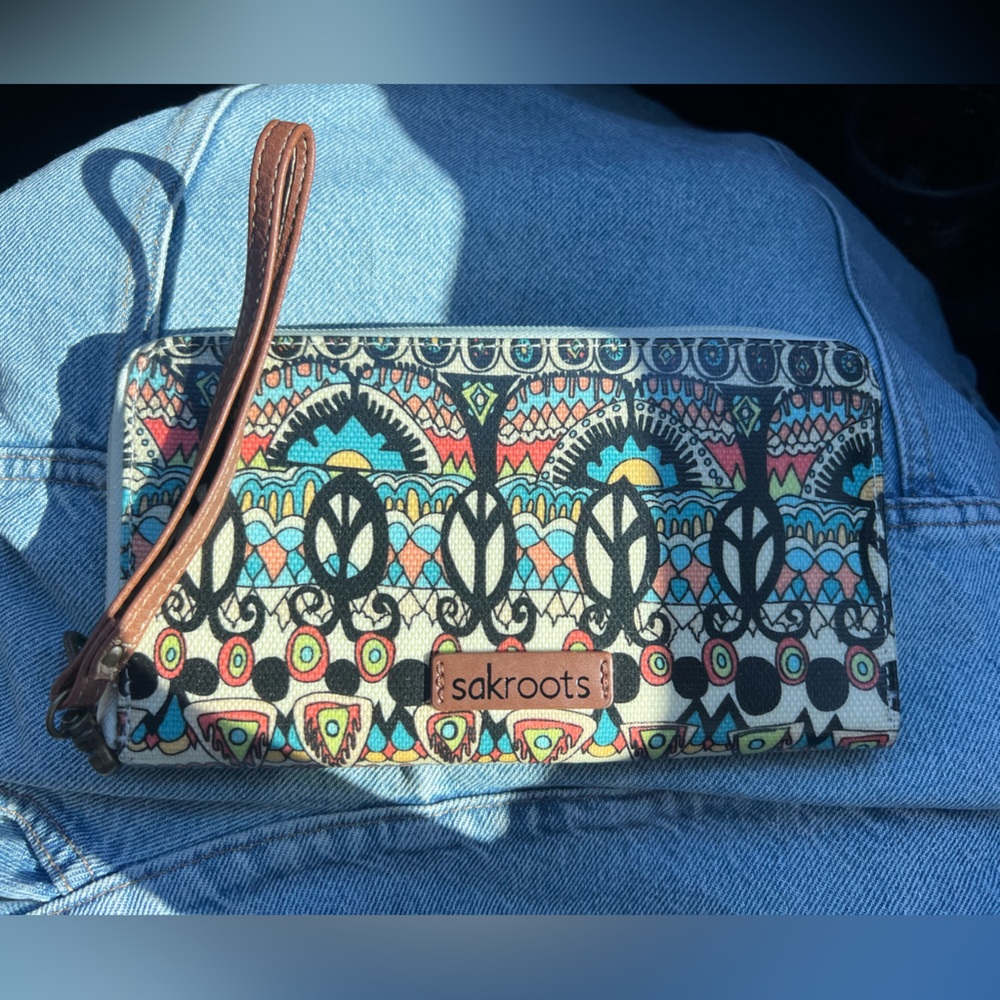 Sakroots Colorful Patterned Wristlet